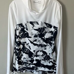 Under Armour Womens Heatgear Hoodie Lighweight Running Active Small Black White